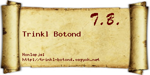 Trinkl Botond névjegykártya