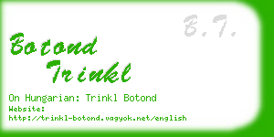 botond trinkl business card